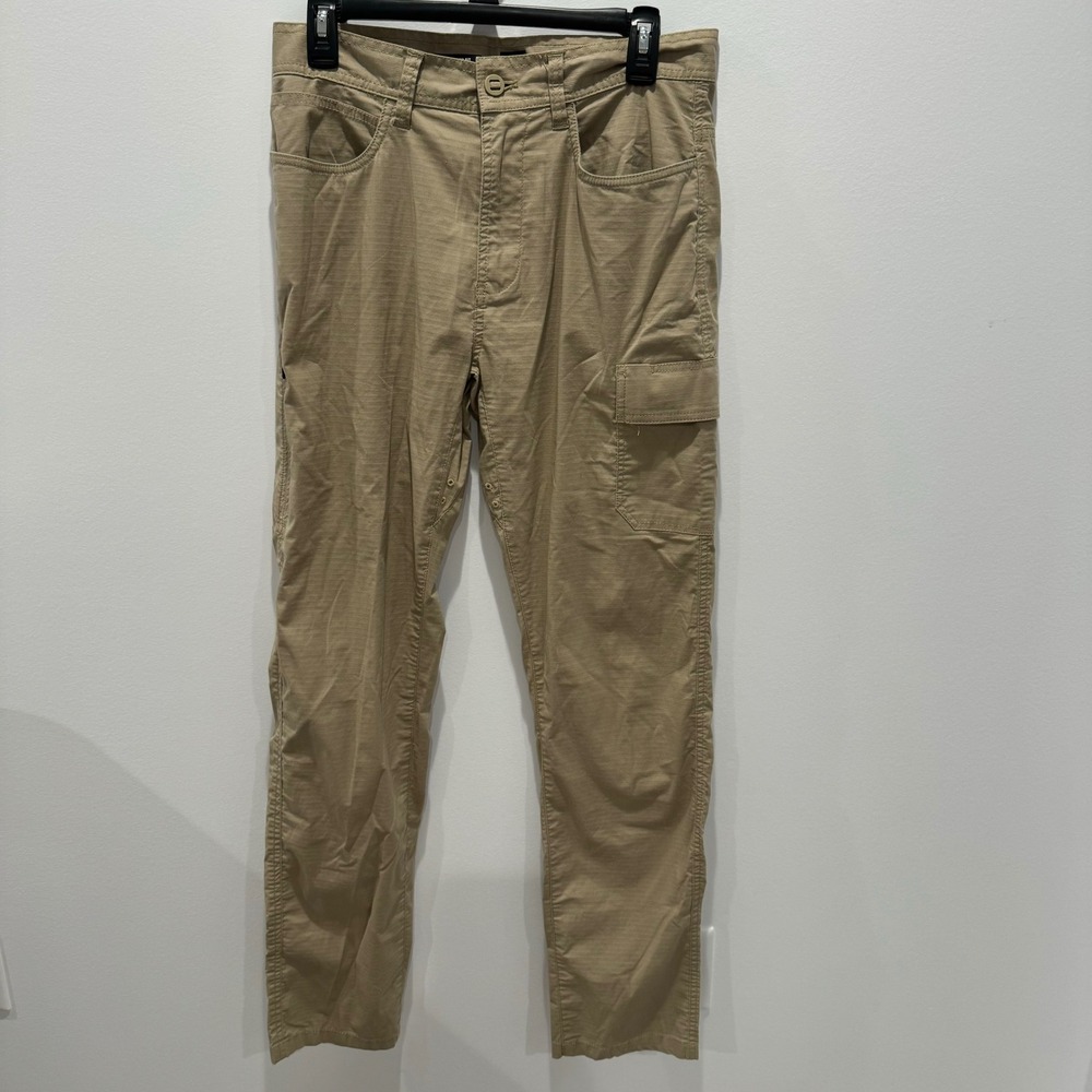 Prana Zion Standard Fit Cargo Pants Mens Khaki Tan size 31x32 Ripstop